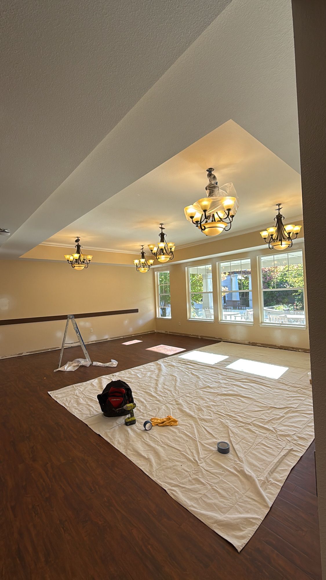 Before interior painting — original walls
